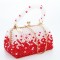 Sac avec perle rouge et blanc